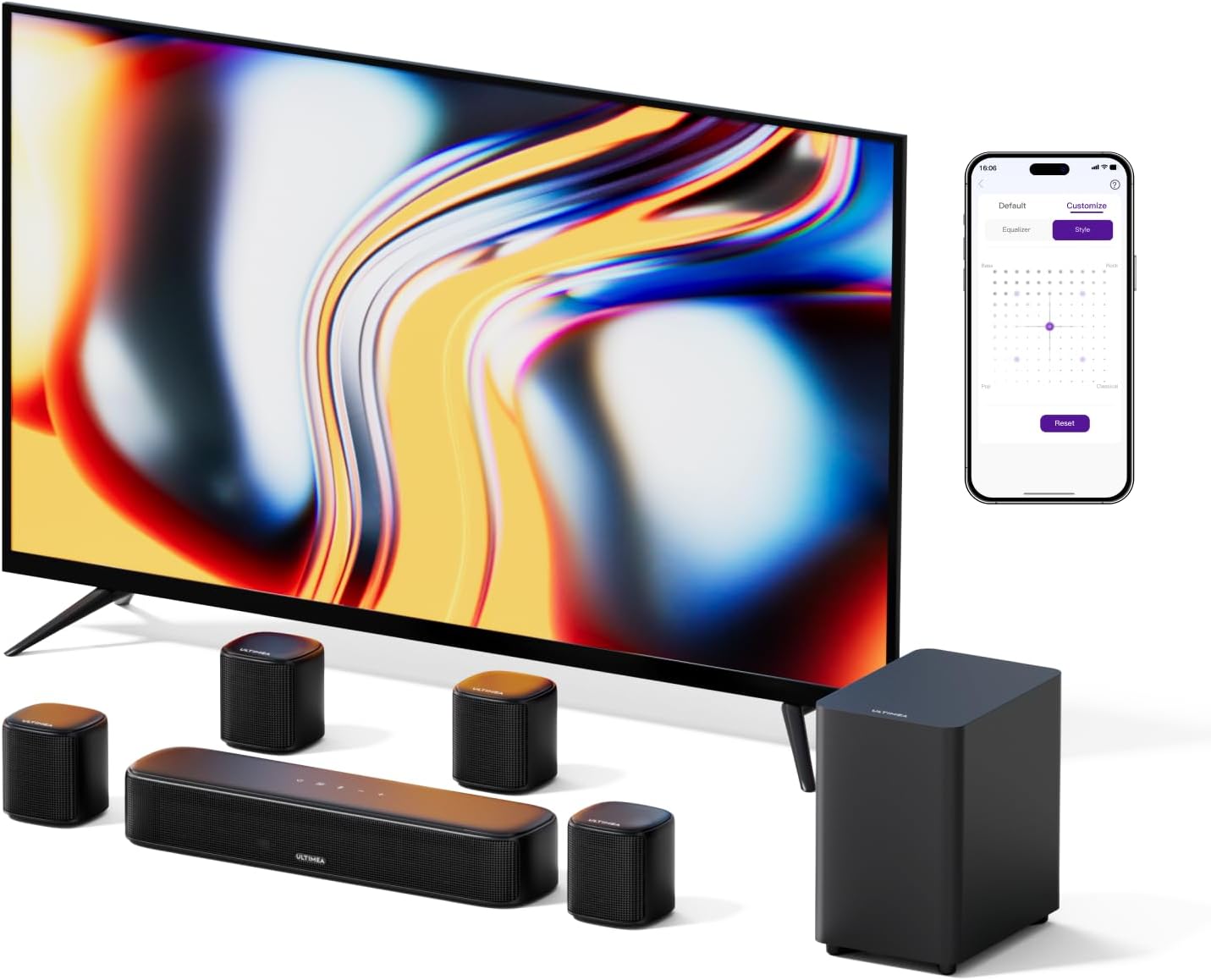 ULTIMEA 7.1ch Sound Bar with Subwoofer, Virtual Surround Sound