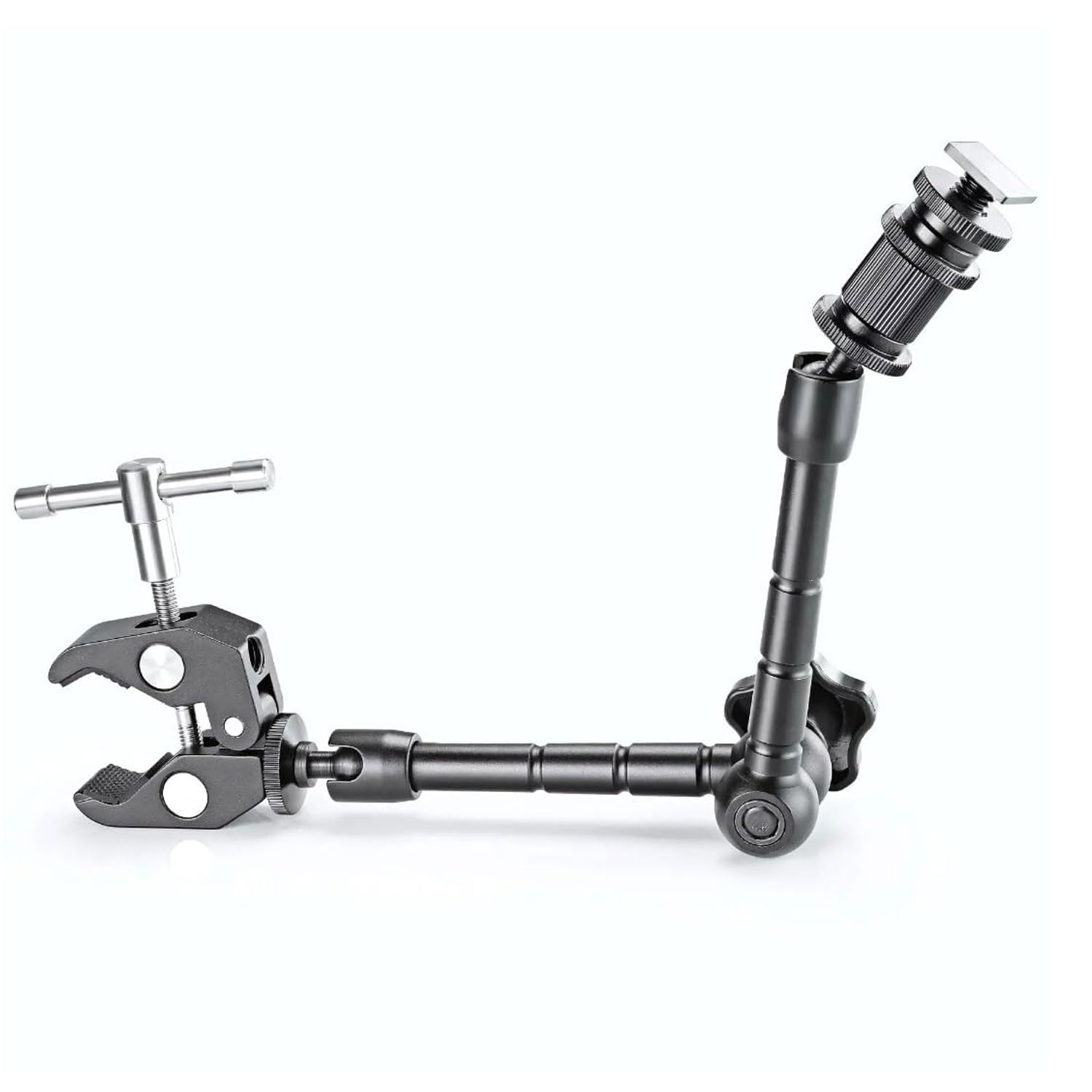 PHOTOMAX Magic Articulating Adjustable Arm with 1/4" Tripod Screw for DSLR Camera, LCD Monitor, LED Lights, Flash Light, Microphone (11 inch Articulating Arm with Holder)