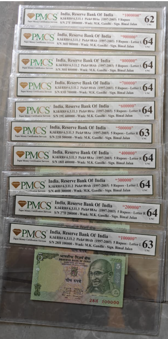 Solid Number & Fancy Series Banknotes | Ladder, Repeater & 786 Number Notes