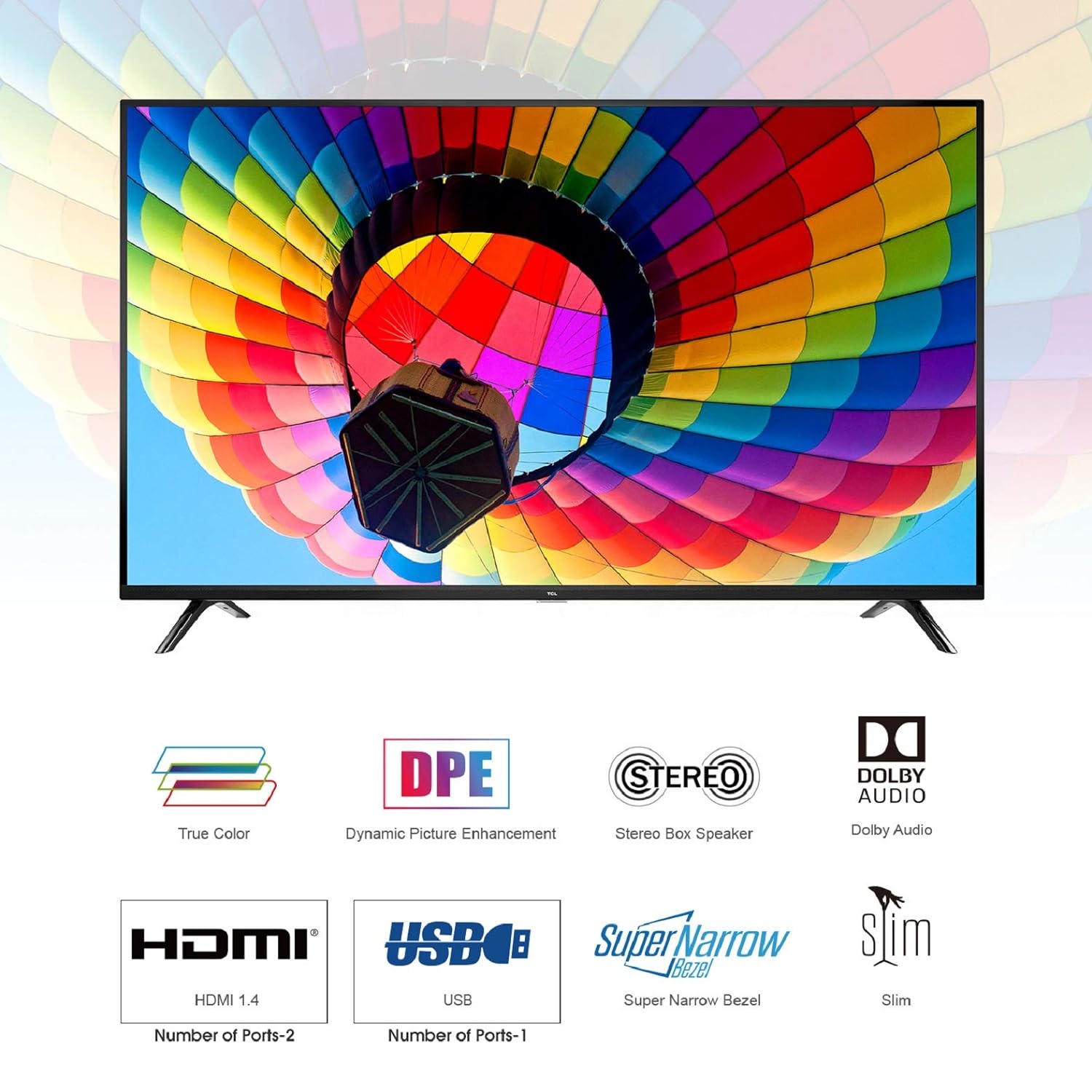 TCL 32 Inches HD Ready LED TV 32D3000 Unboxed