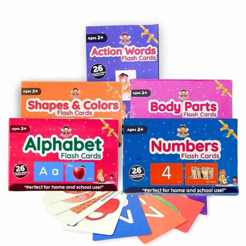 Playskool Flash Cards 4-Pack - Alphabet, Numbers, Colors & Shapes, First Words