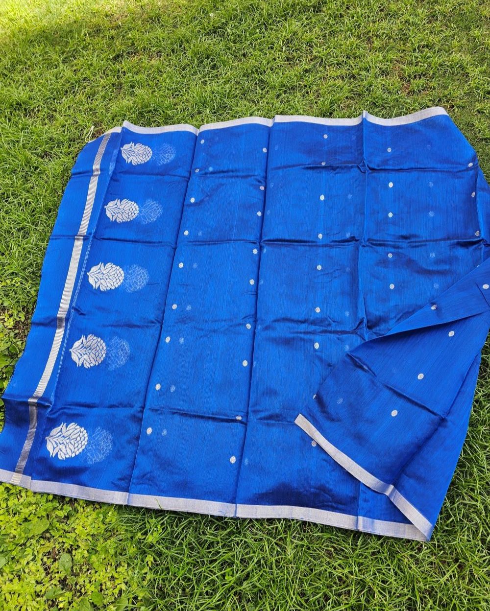 Blue - Traditional Tie-Dye Chanderi Silk Leheriya Dupatta 56