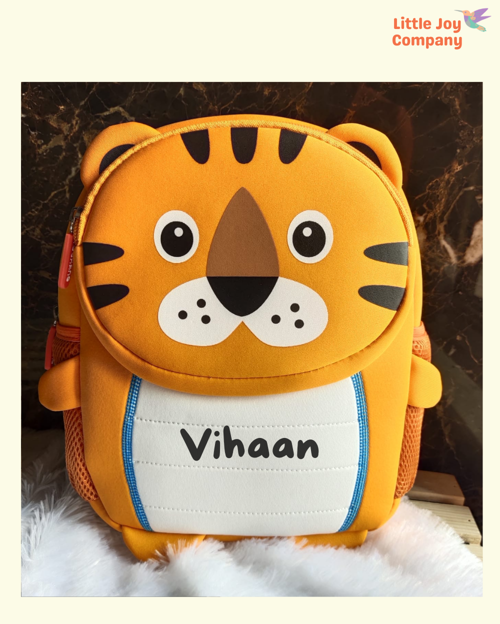 Buy Onego Small 15 L Backpack Little Tiger Pre-School Kids Bag For  Nursery|LKG|UKG |1st std Soft Cartoon Bag (Multicolor) Online at Best  Prices in India - JioMart.