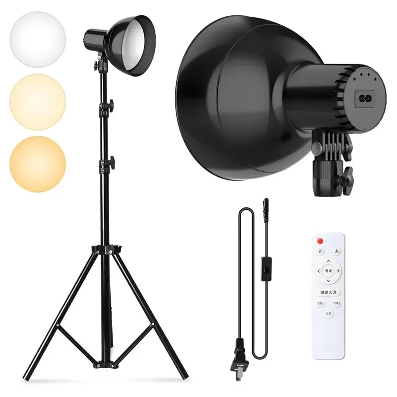 PHOTOMAX Professional Photography Travel Light LED RA90 3000-6500K/4000 lm Video Photography Fill Light for Strobe Flash Video Light Softbox for Wedding Outdoor Video Shooting (Light with Stand)