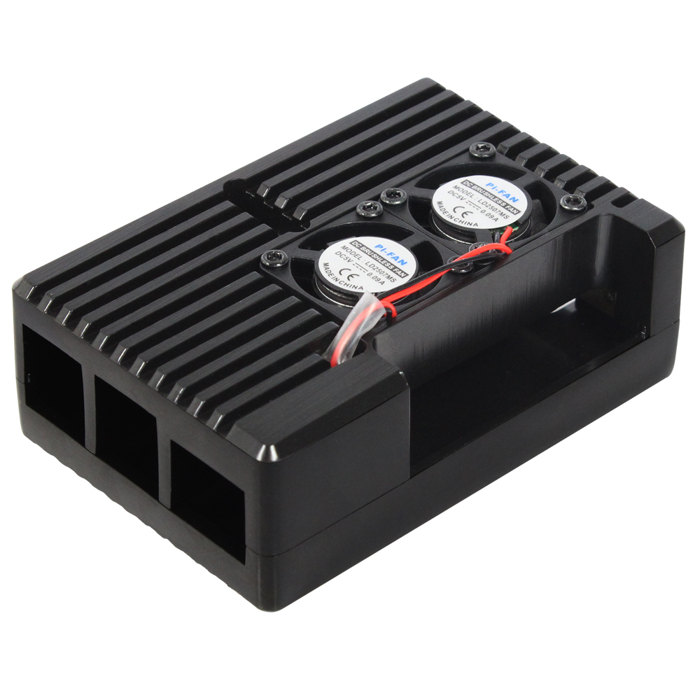 Boîtier Refroidissement Raspberry Pi 4B - Alliage Aluminium Avec Double Ventilateur - Dissipation Thermique Optimale