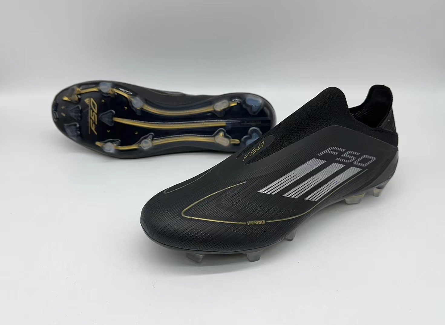 Adidas F50 FG Black Laceless Boot - Ultimate Comfort