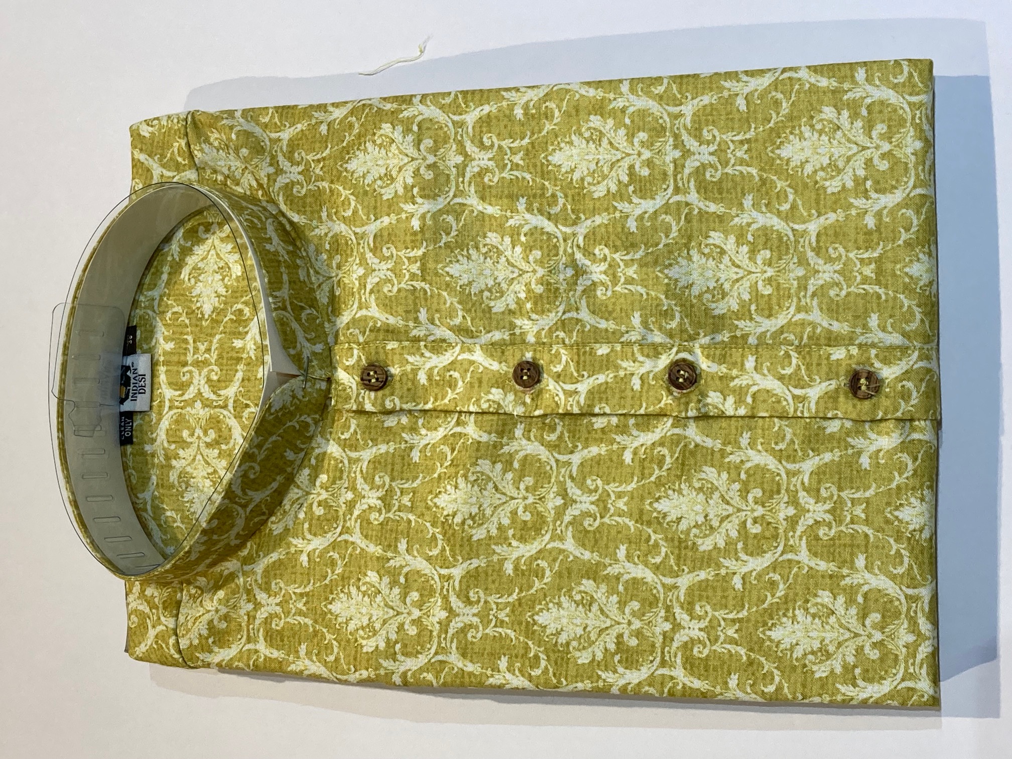 Light Green Geometric Printed Rayon Flax Flared Kurta with Straight pant Set main image 1