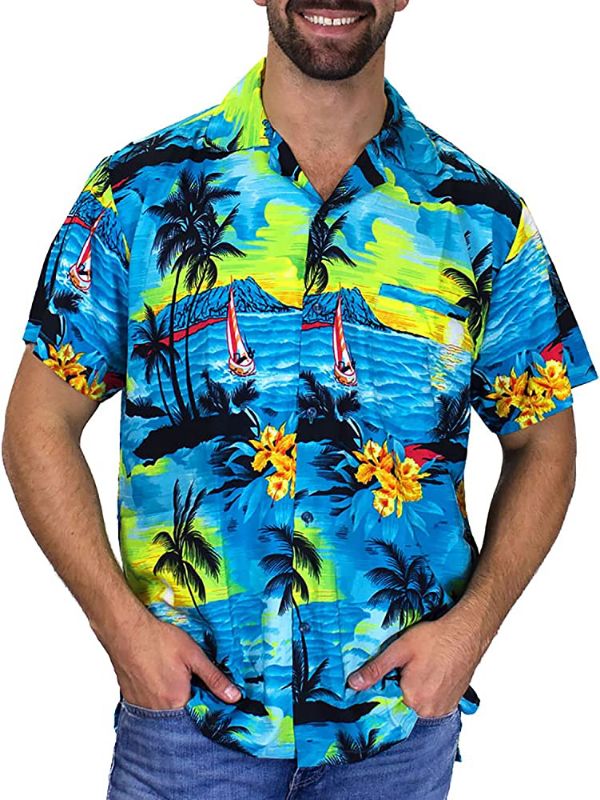 Men Surf Half Sleeve Shirt - Vasudev Hargovind Exports