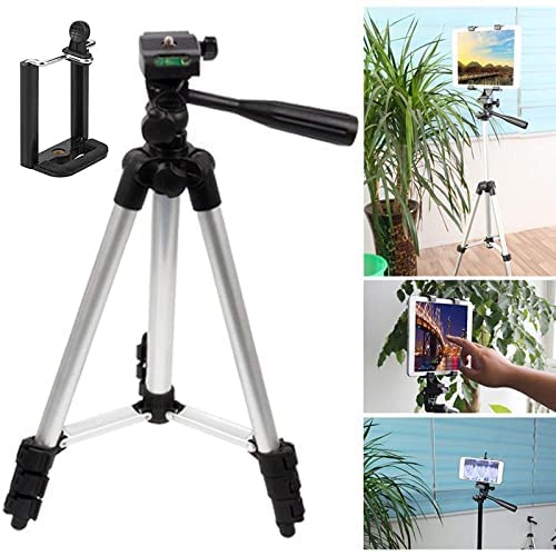 PHOTOMAX 330A Aluminum Portable Tripod Stand 3 Way Head for Digital Camera Camcorder with Mobile Holder Tripod Kit