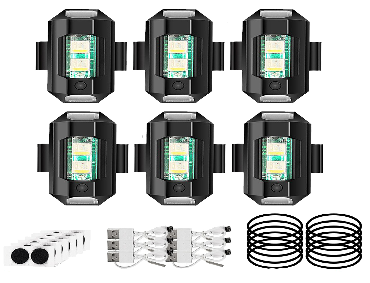 PHOTOMAX LED Mini Strobe Universal Anti-Collision Signal & Drone Light with 7 Colors Turn Signal Indicator Motorcycle, Helmet, Drone, Bicycle, Toys (Drone Light Pack of 1)