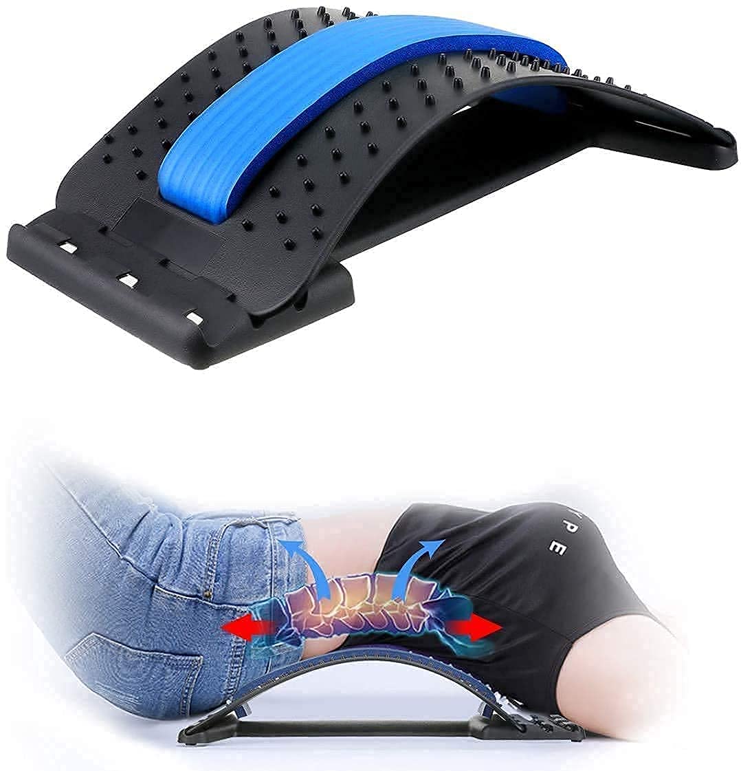 Generic Back Massager Stretcher Lumbar Support Device Lower And Upper Back  Pain Relief Relax 3 Levels