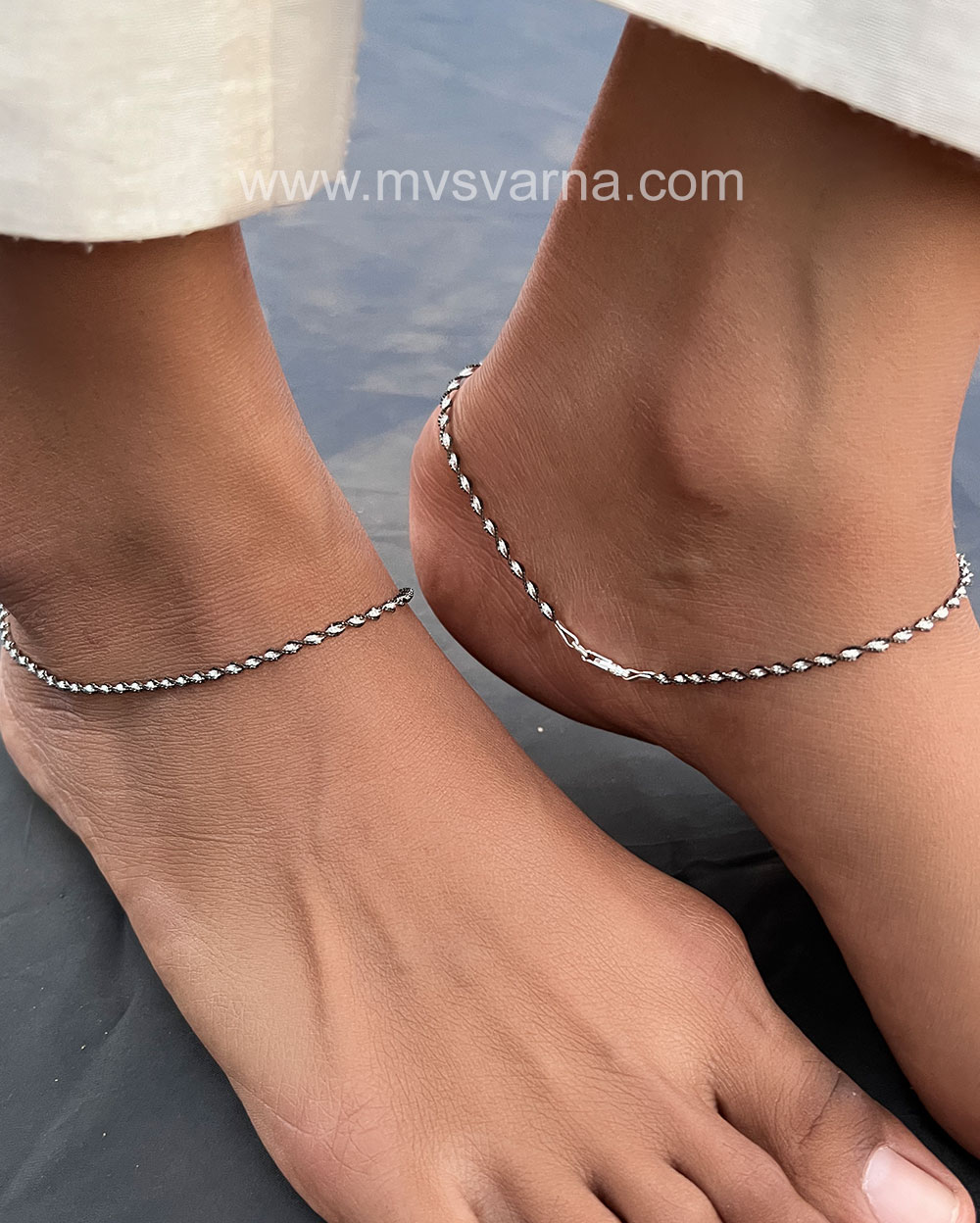 Aliexpress Skull Ankle Bracelet Black Obsidian Round Bead Anklet