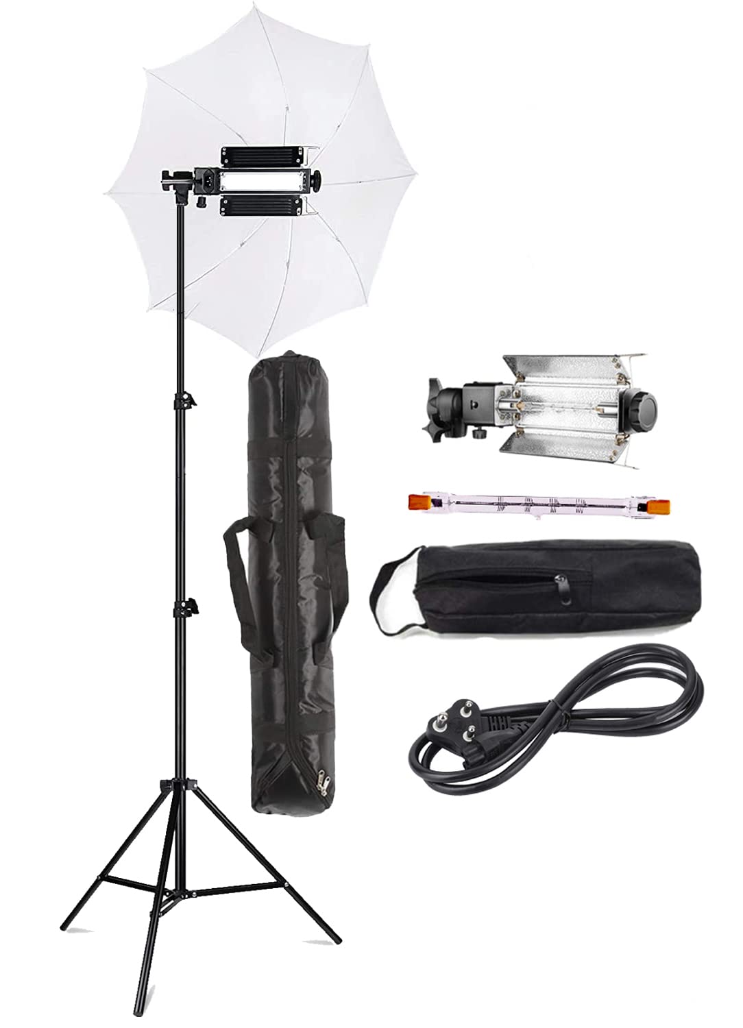 PHOTOMAX Porta Light Kit for Photography with 9 feet Stands, Porta Lights, Umbrellas for Video & Photography Lighting Studio Lighting (Pair -1)