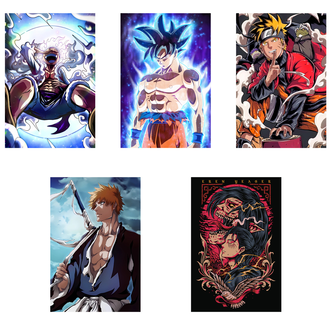 Anime Poster Set (20 Posters) Anime Poster India