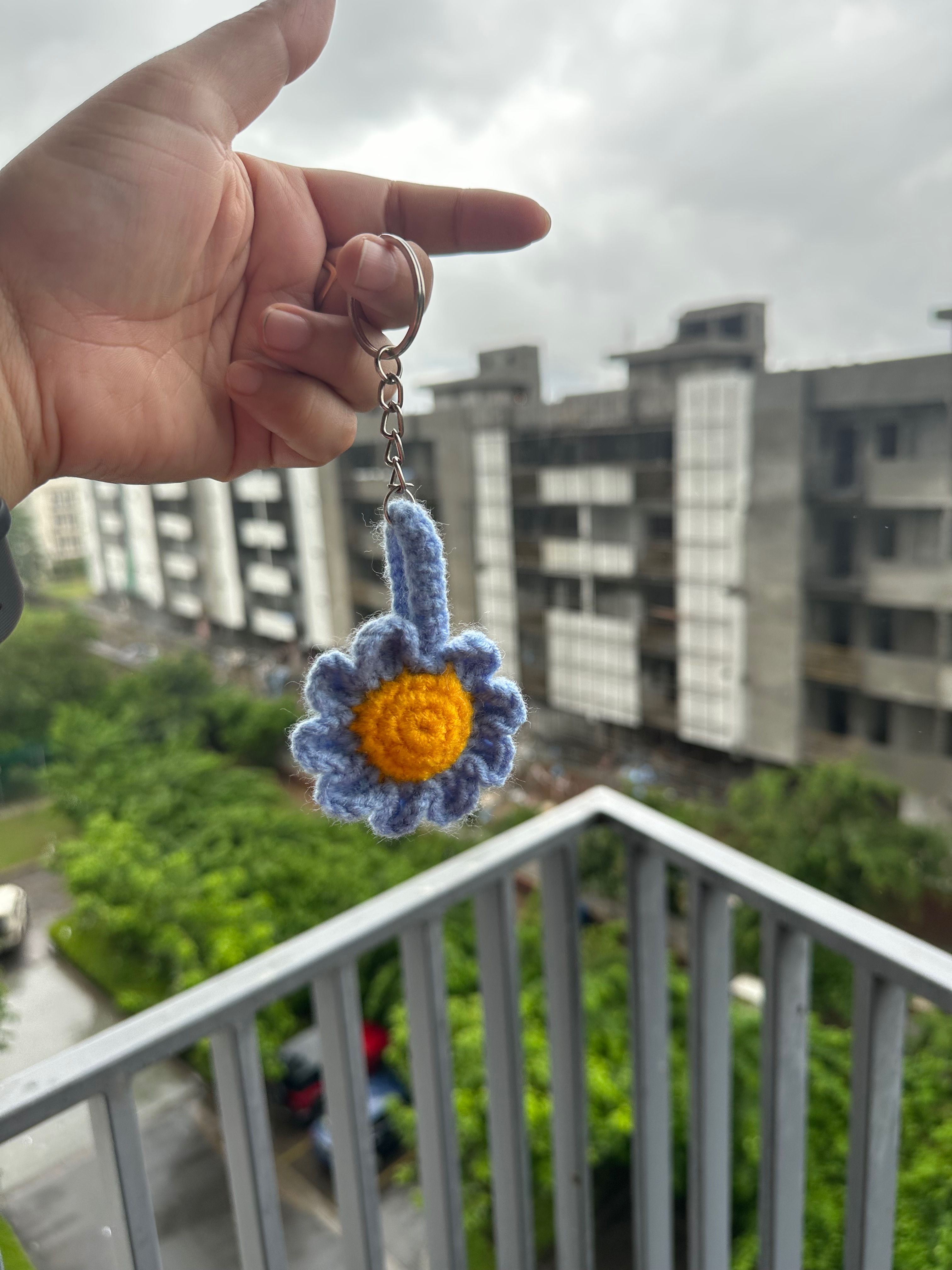 Crochet Flower Keychains, Crochet Flower