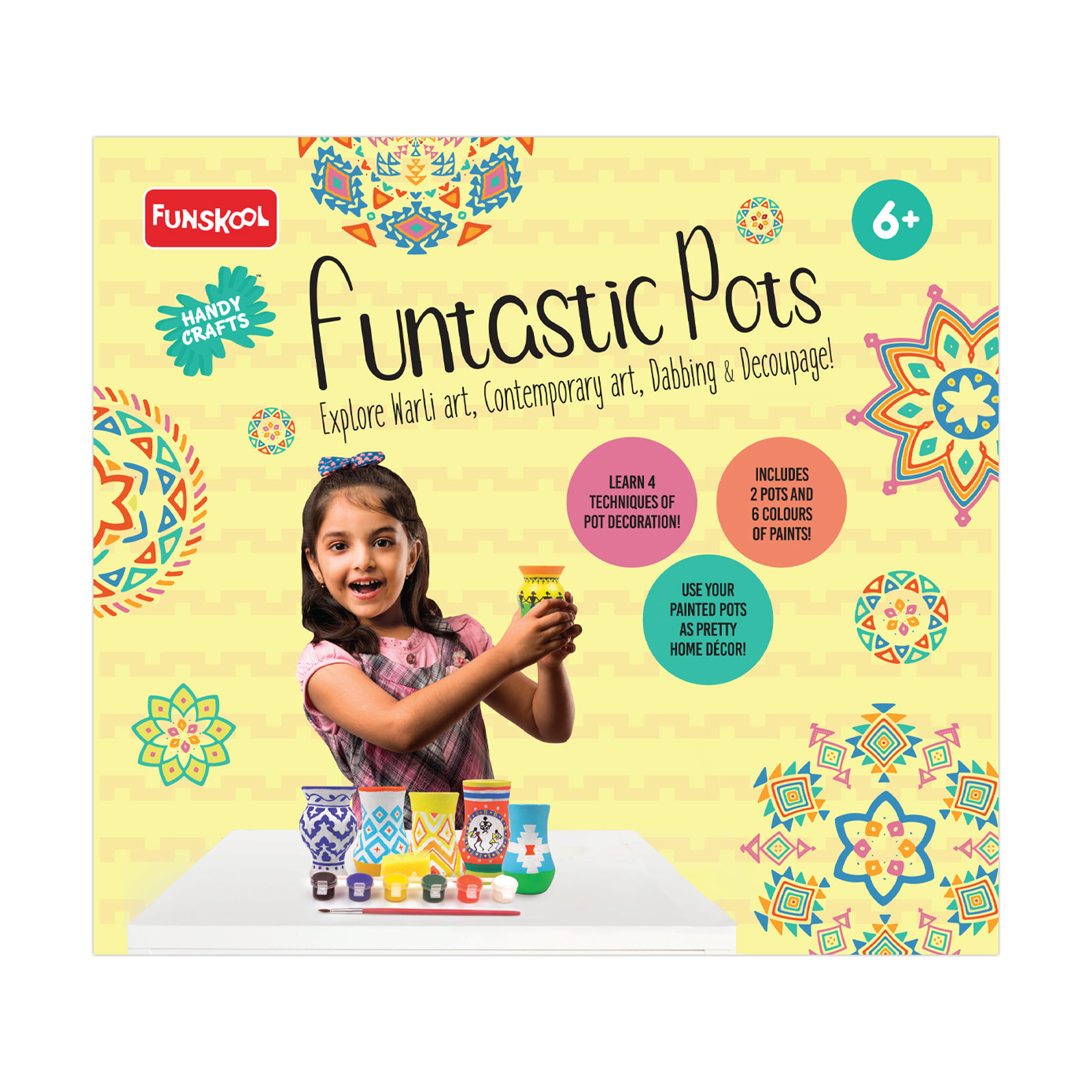 Funskool Handycrafts Braiding Kit, Learn 3 braiding Techniques, Make  Headbands, Bracelets and Key-Chains, Art & Craft Kit, DIY Kit, Ages 5 Years  and