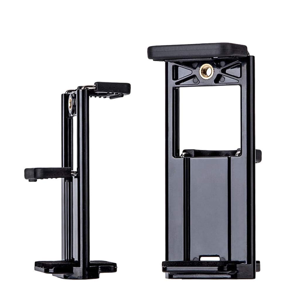 Photomax 2in1 Tripod Mount Phone Tablet Holder Clip for iPhone iPad tab Clamp Clip Stand (2 in 1 Mobile Tab Clip)