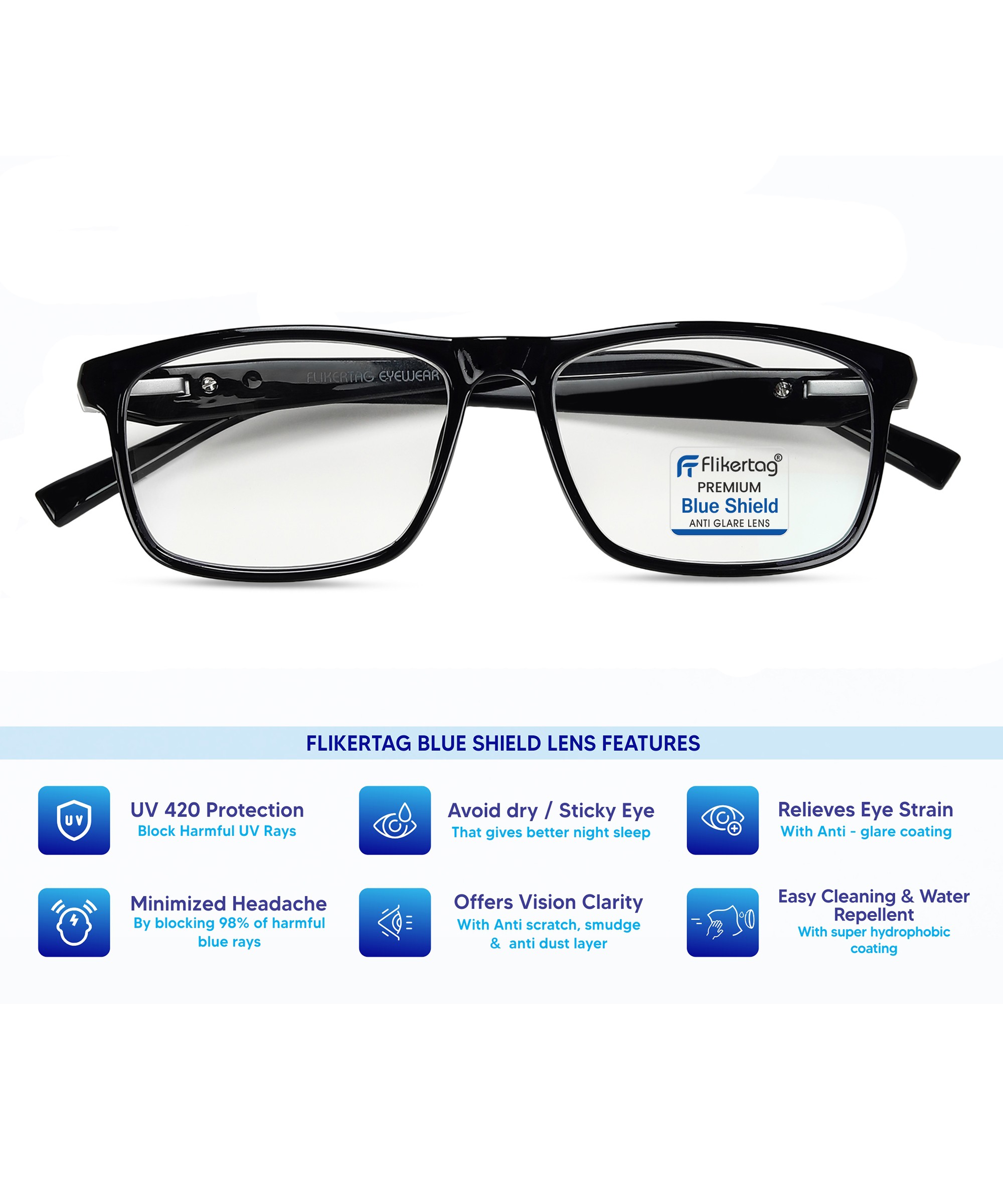 Coating Glare Protection On Glasses Light Filtering Blue Light