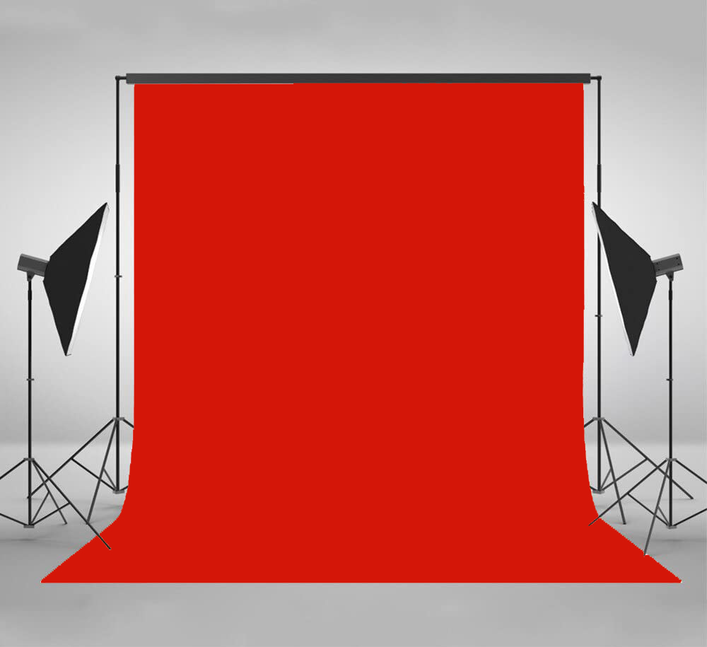 PHOTOMAX Red Screen for Background for Photography Without Stand Backdrop Support Kit (ONLY Cloth, Red Cloth)
