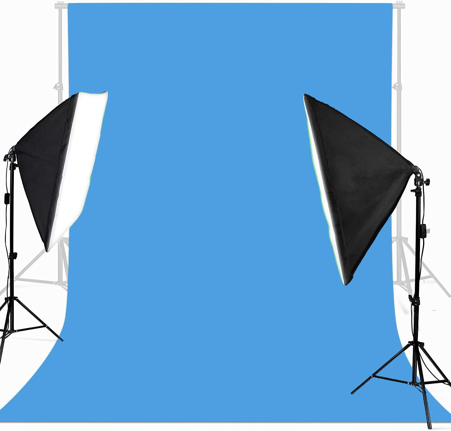 PHOTOMAX Sky Blue Screen for Background for Photography Without Stand Backdrop Support Kit (ONLY Cloth, Sky Blue Cloth)