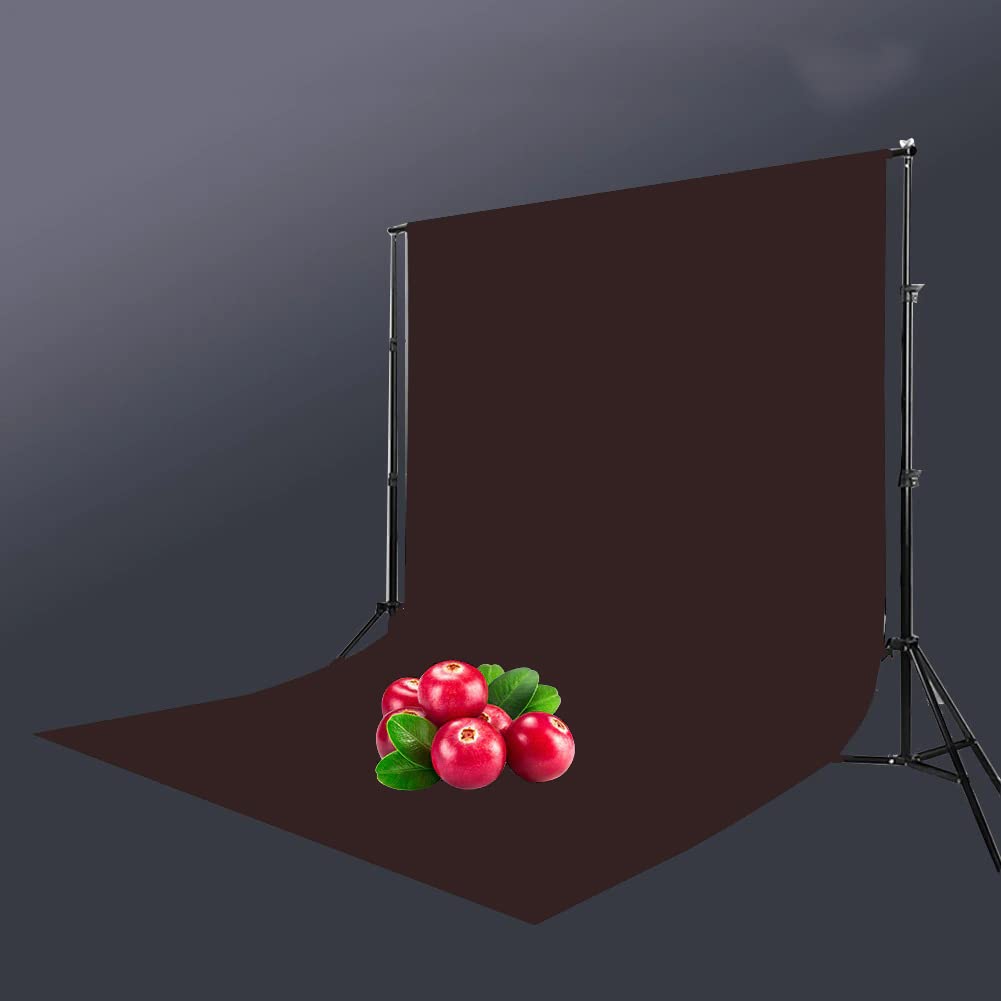 Photomax Single Holder Umbrella Lighting Kit with Umbrella Studio Light with Backdrop Cloth Screen Photo Background Backdrop Stand Support System (Single Holder Kit + Dark Brown Screen)