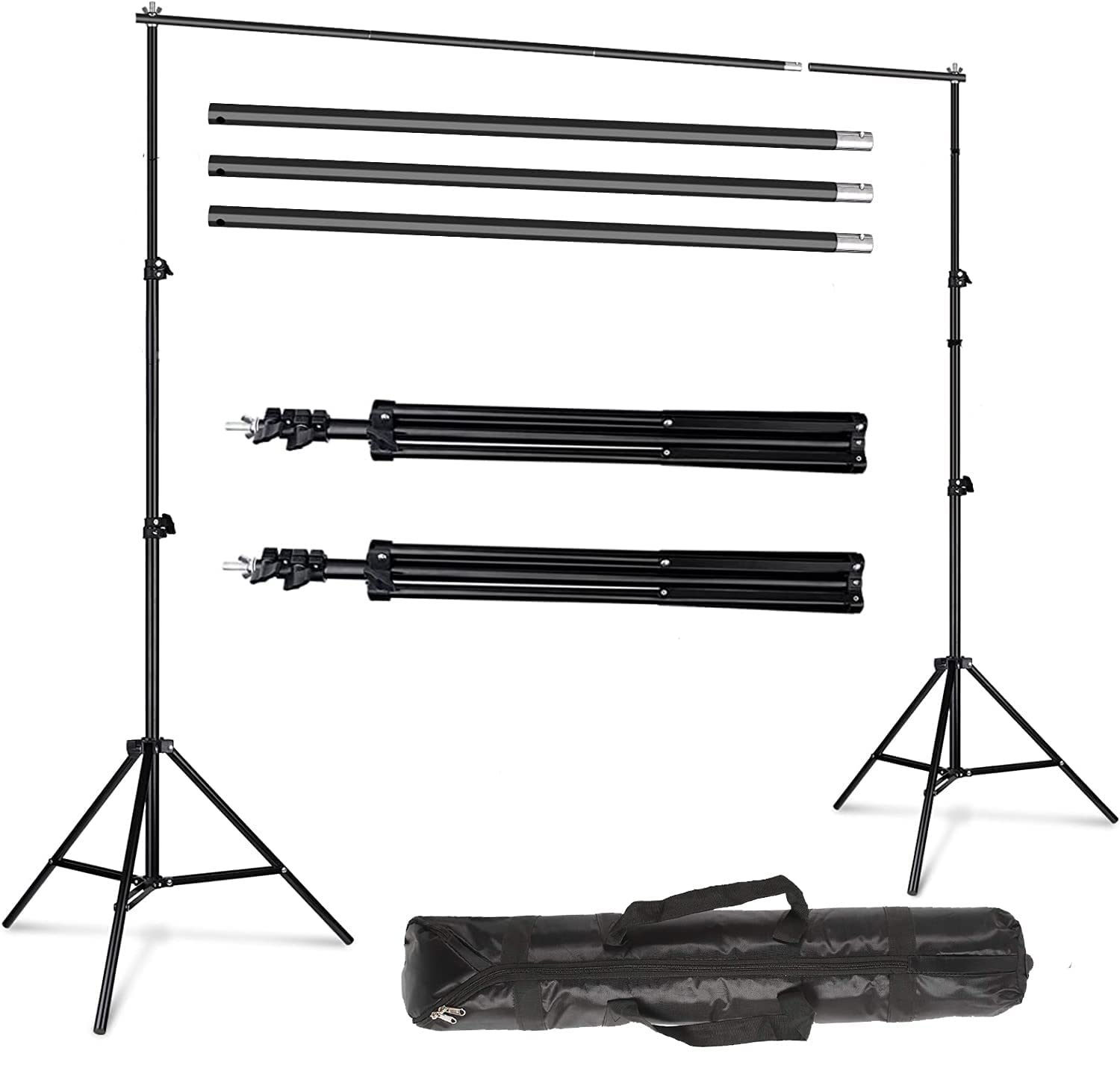 PHOTOMAX Background for Photography with Stand Backdrop Support Kit Foldable with Bag (Only Stand Kit, Only-Background Stand Kit)