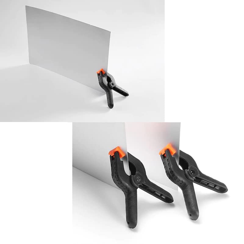 PHOTOMAX Photography Backdrop Support Spring Clamp 4.3"/11cm for Background Muslin, Canvas, Paper, Chromakey Screen, Heavy Duty Clip, Photo Studio, Backdrops Backgrounds Woodworking (Pack of 10)