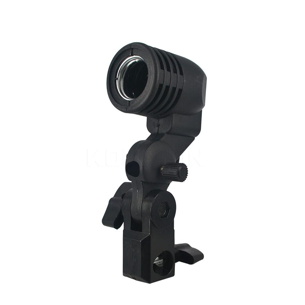 PHOTOMAX Single Bulb Holder for Photography Light Lamp E27 Socket Bracket Studio EU Plug, Black (Pack of 1) (Single-Bulb-Holder)