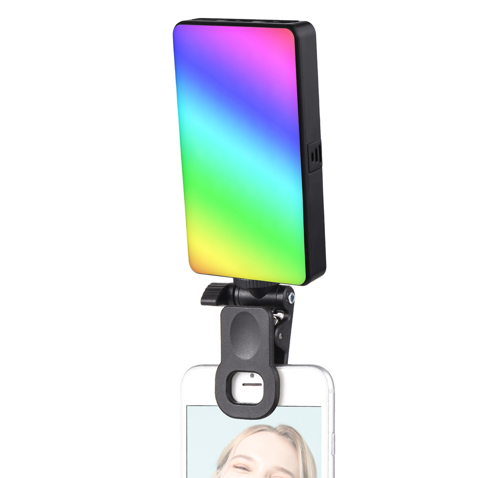 PHOTOMAX AY-49J RGB Video, LED Camera Light Full Color Portable Photography Lighting with 3 Cold Shoe, Rechargeable Battery CRI 95+ 2500-9000K Dimmable Panel Lamp Support Magnetic Attraction