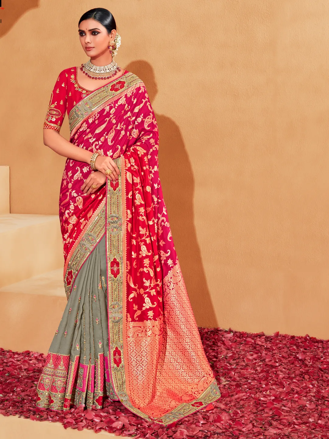 Green Patli Pallu Banarasi Silk Saree With Blouse Piece - All Silks -  4072805