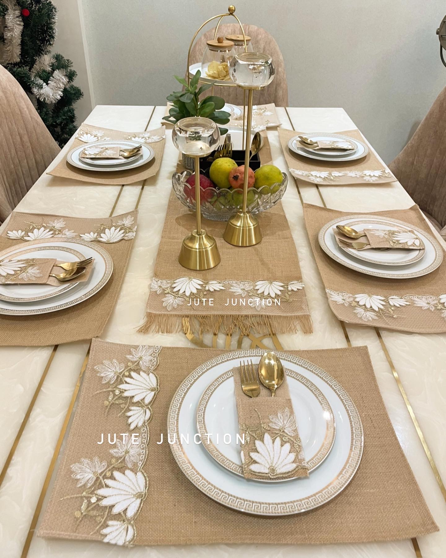 IBADAT TABLE LINEN SET Jute Junction