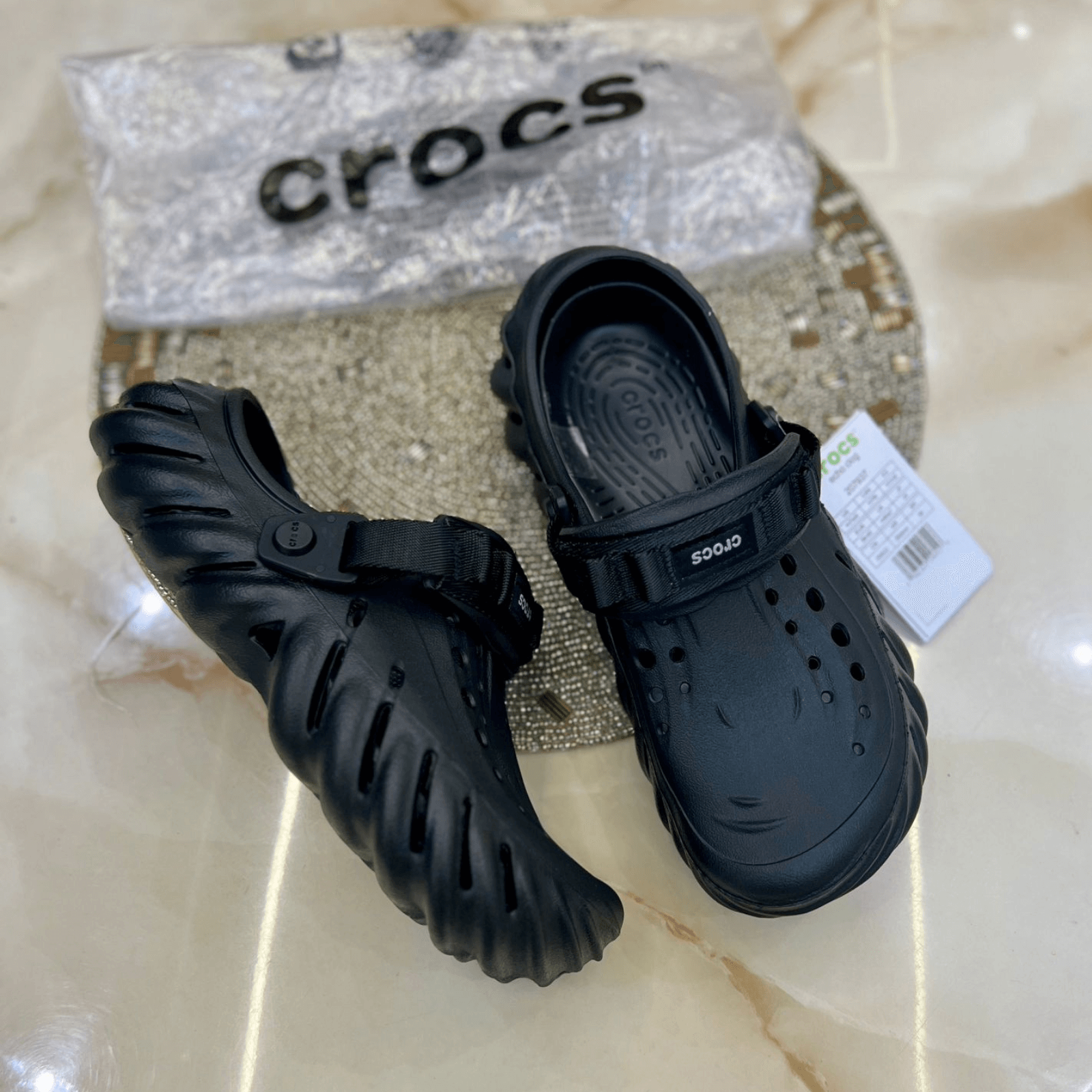 Buy Crocs Echo Clog Black First Copy - Comfort & Style