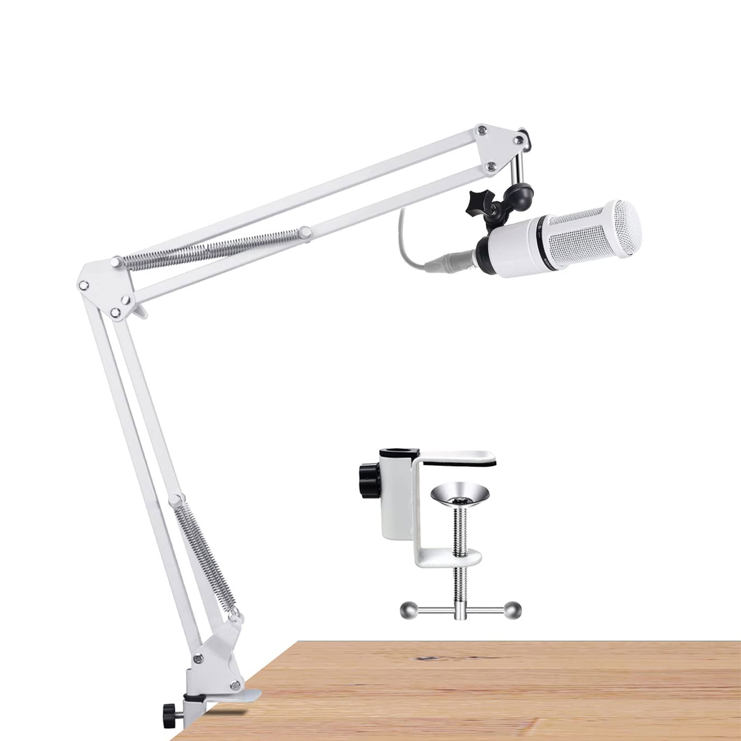 PHOTOMAX Adjustable Microphone Boom Arm Stand with Universal Clamp & 3/8" Adapter for Shock Mounts – Perfect for Studios, Broadcasting, and TV Stations