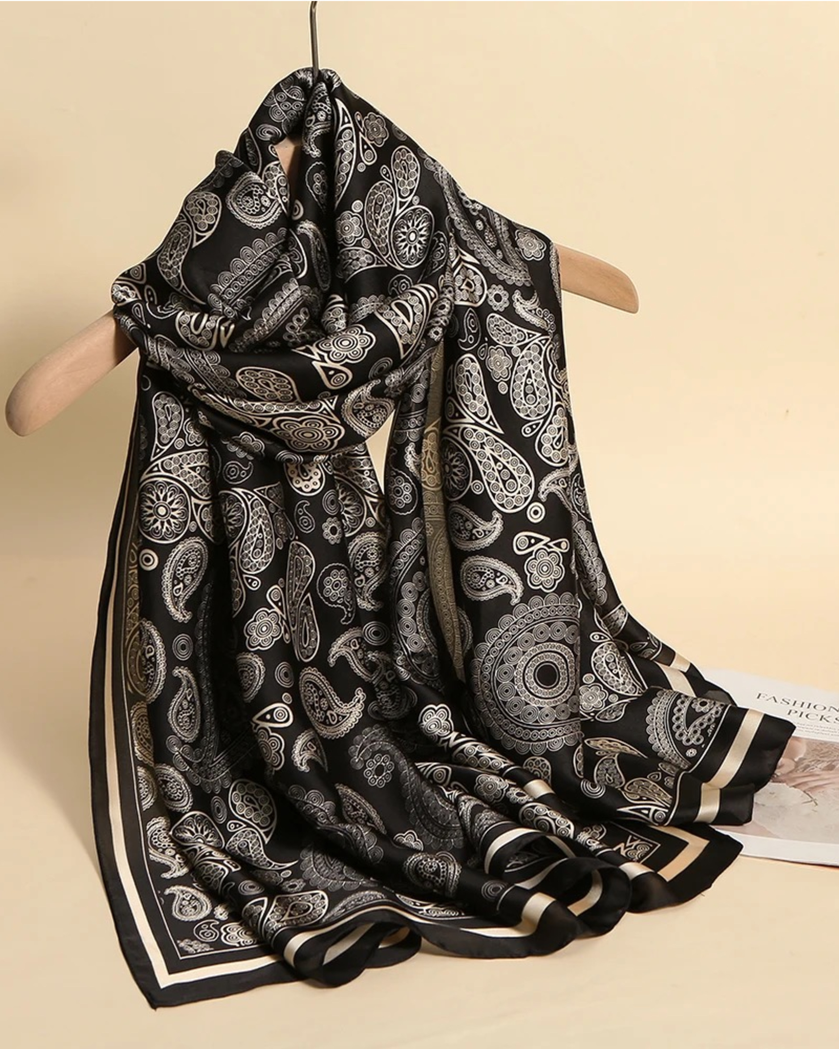 Luxury Printed Silk Hijabs - Elegant & High Quality