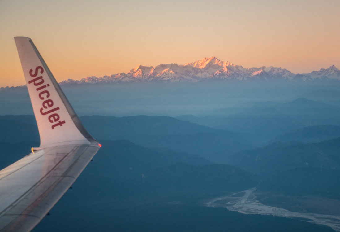 Description: Himalayas from Flight Sikkim