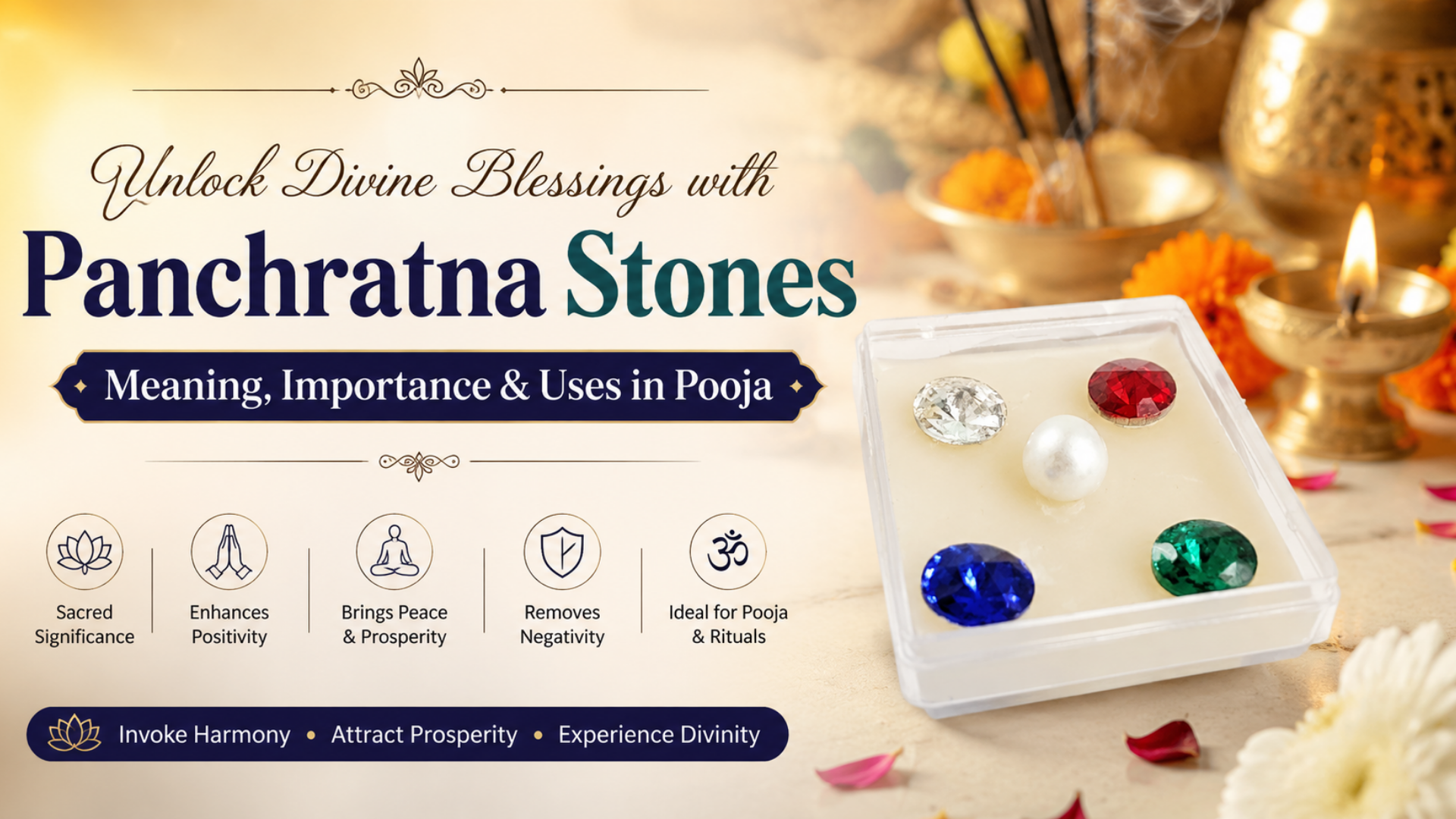 Panchratna Stones: Meaning, Importance and Uses in Pooja