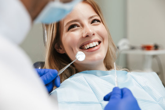 Happy dental patient