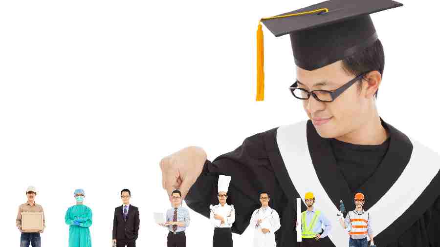 Professional considering career options with DMIT testing