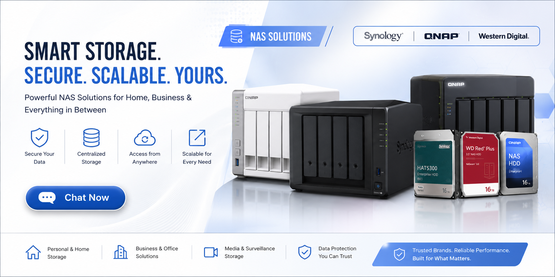 NAS Storage Solutions - Smart Storage. Secure. Scalable. Yours.