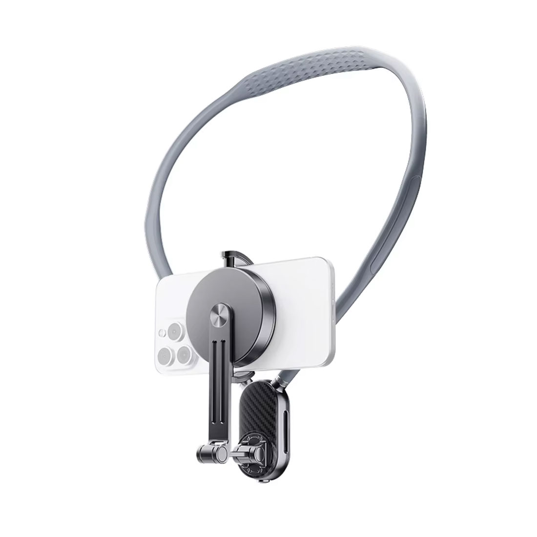 PHOTOMAX 2 in 1 Neck Phone Holder POV/Vlog Neck Mount with Phone Clip, Hands Free Selfie Mount Video Recording for iPhone and All Mobile (MG-02)