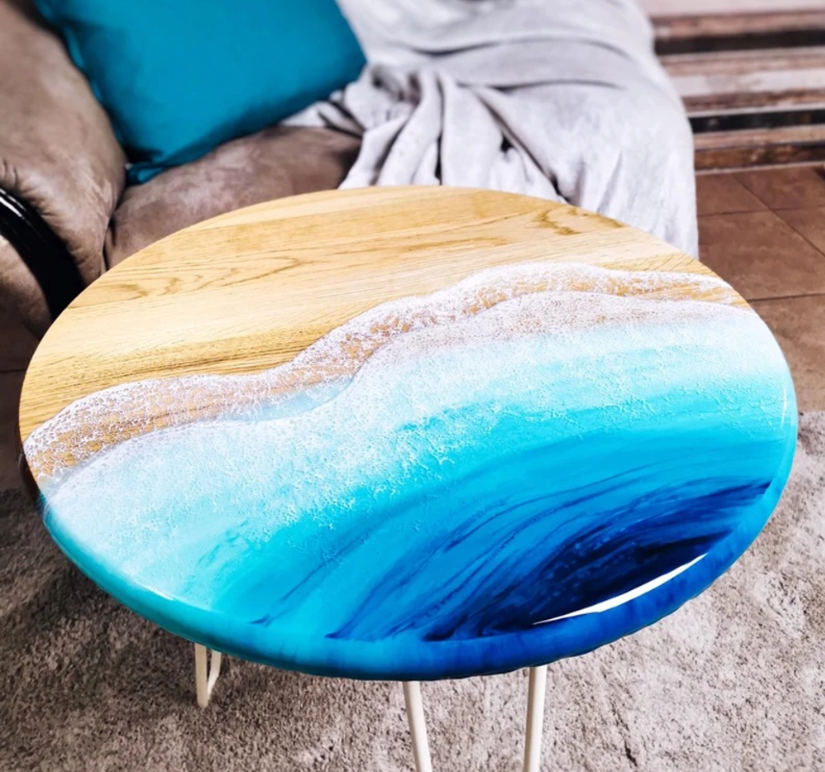 Ocean Wave Epoxy Table Top