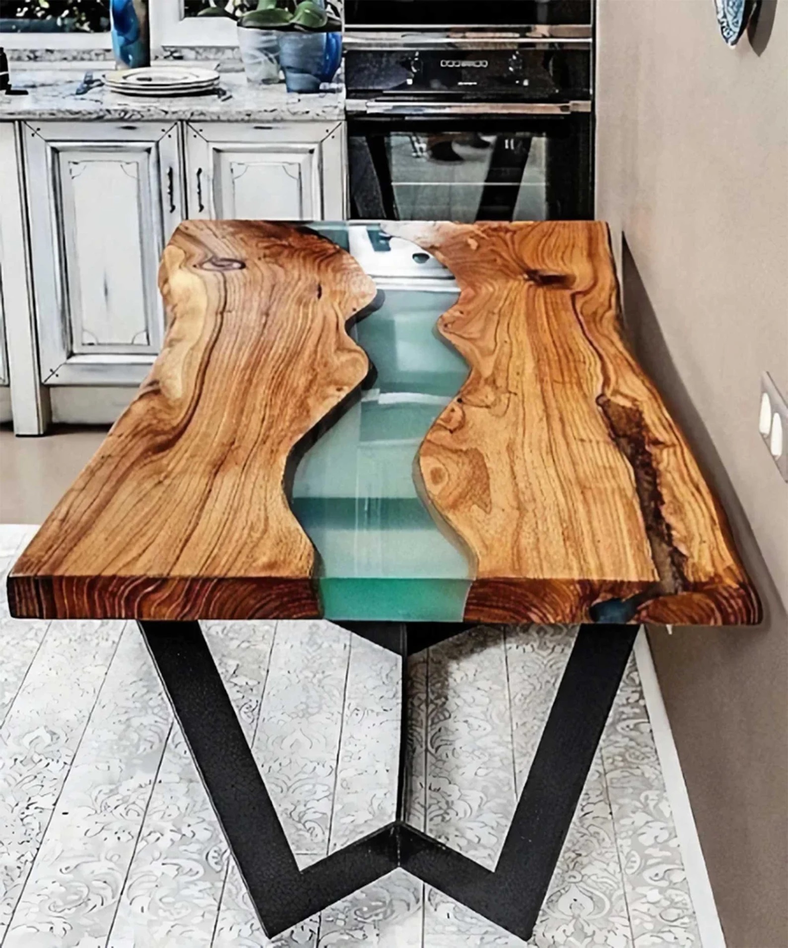 live edge resin table top