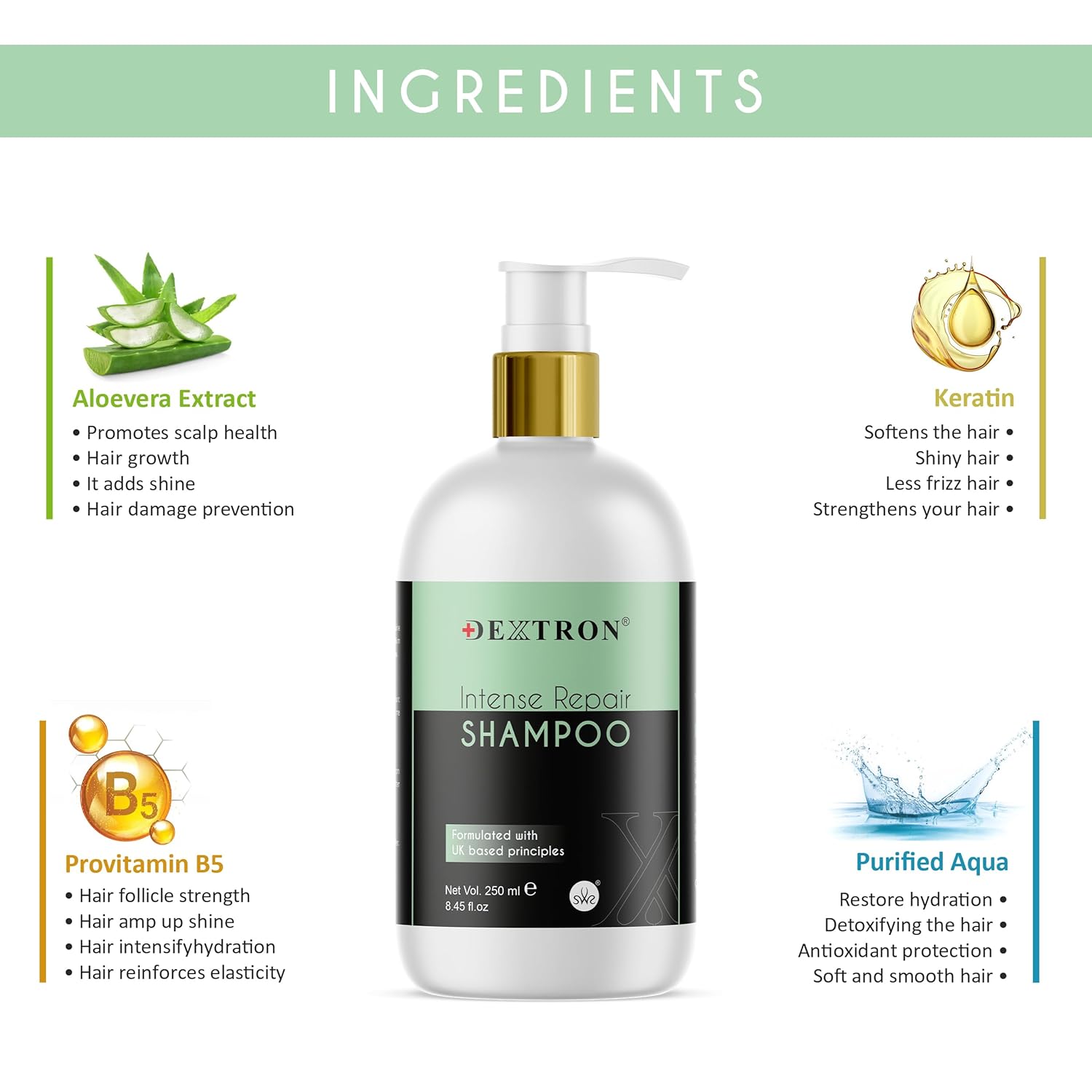 Dextron Intense Repair Shampoo – UK-Formulated Hair Revival You Can Feel