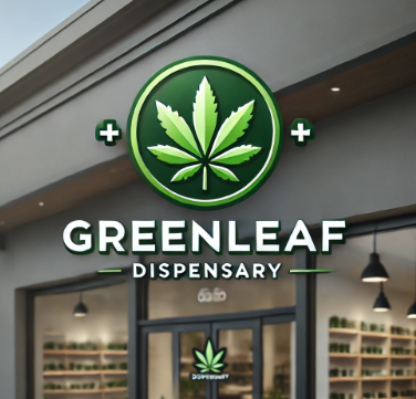GreenLeaf Dispensary website screenshot showing SEO improvements