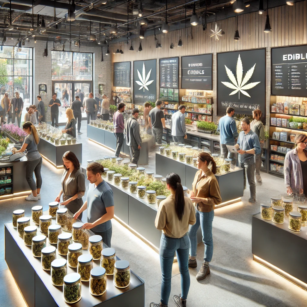 Chart showing traffic and revenue growth for Mile High Dispensary