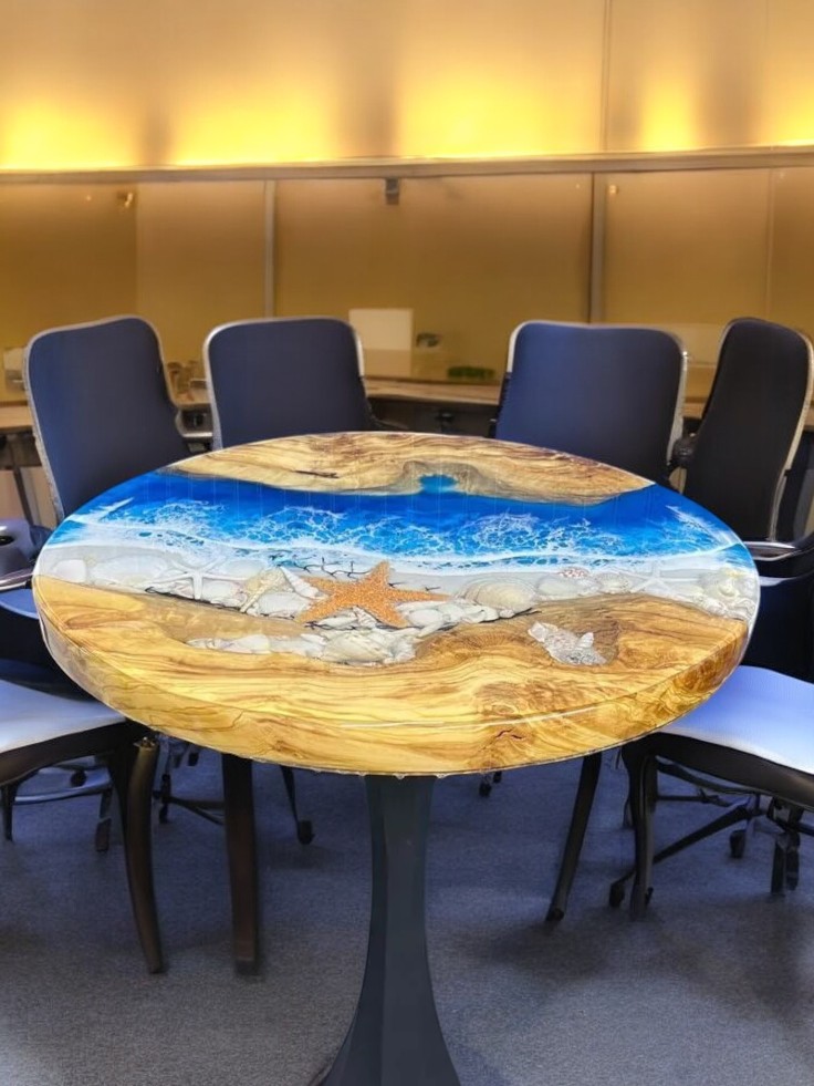 Ocean wave epoxy table tops for sale