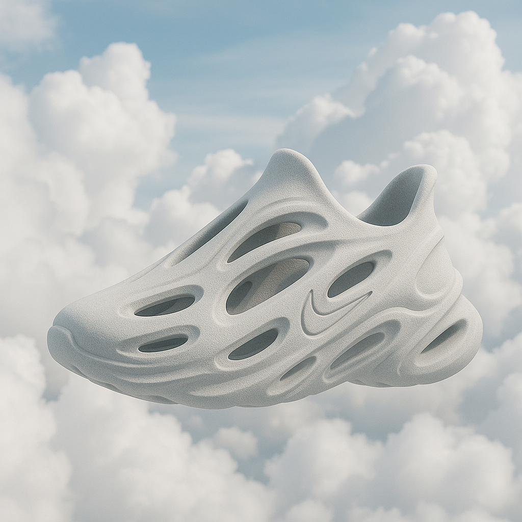 Nike running shoe with futuristic dramatic lighting