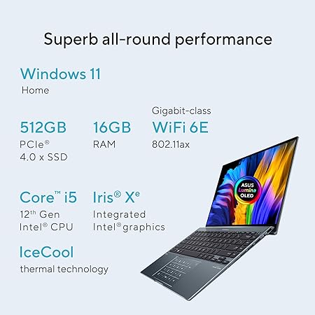 ASUS Zenbook 14X OLED, 12th Gen Intel Core i5, Thin & Light Laptop