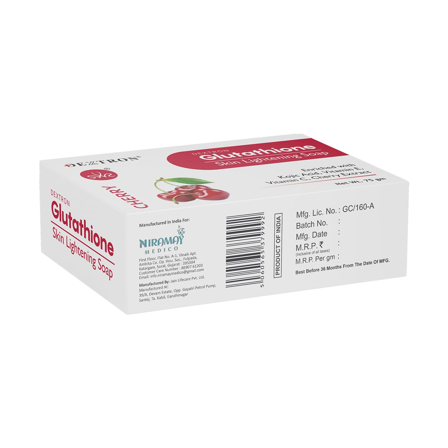 Glutathione Skin Lightening Cherry Soap 75gm