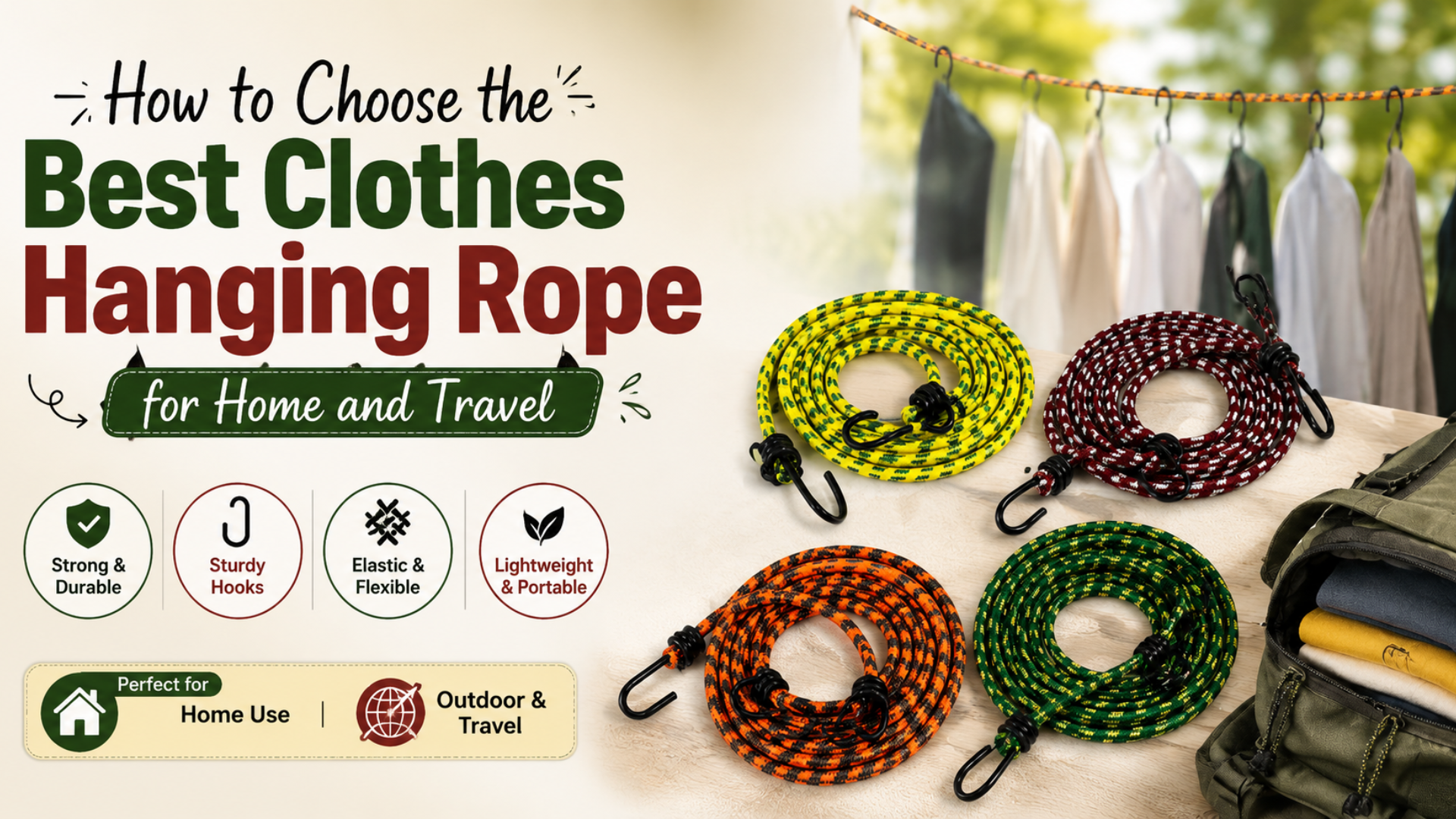 How to Choose the Best Clothes Hanging Rope for Home and Travel
